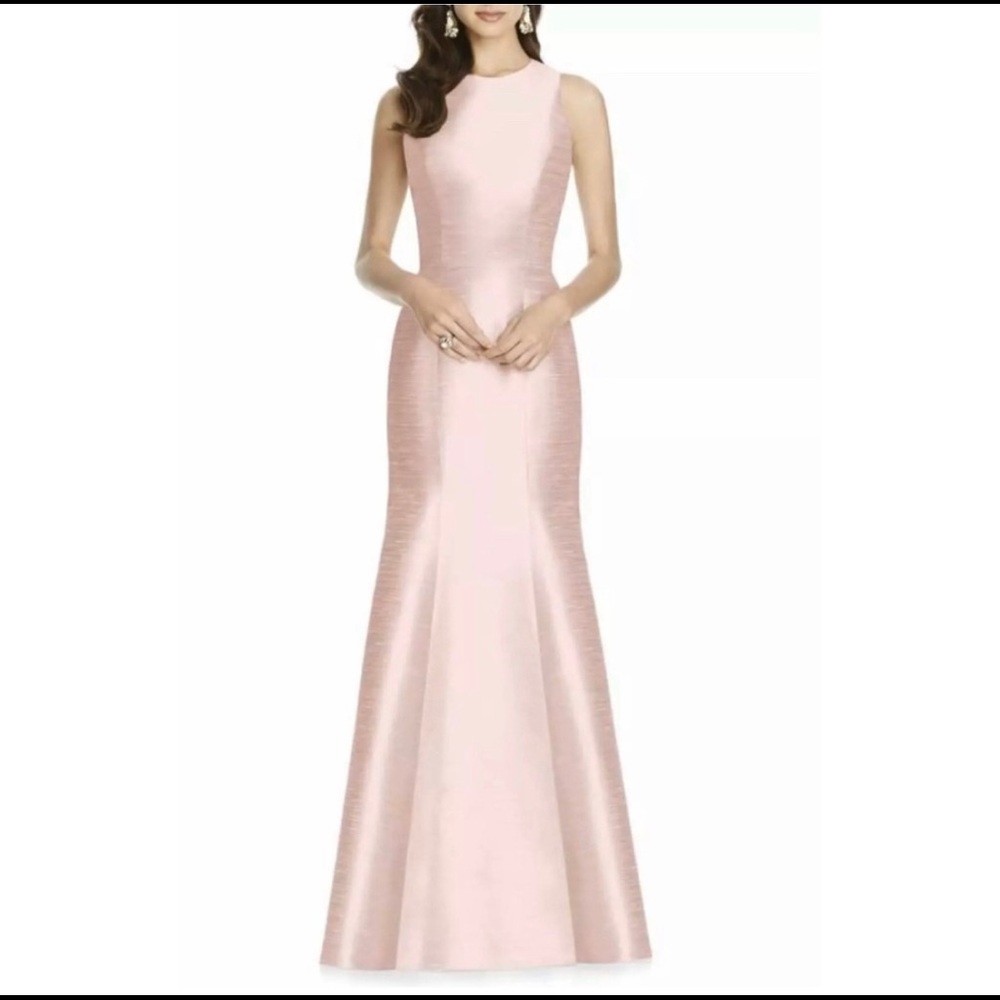 Alfred Sung Dupioni Trumpet Gown Size 4